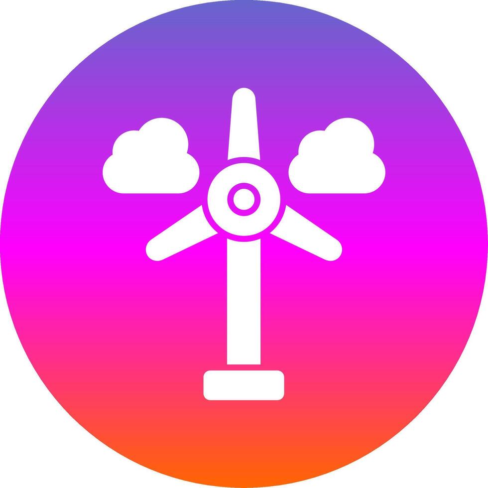 Wind Turbine Glyph Gradient Circle Icon vector