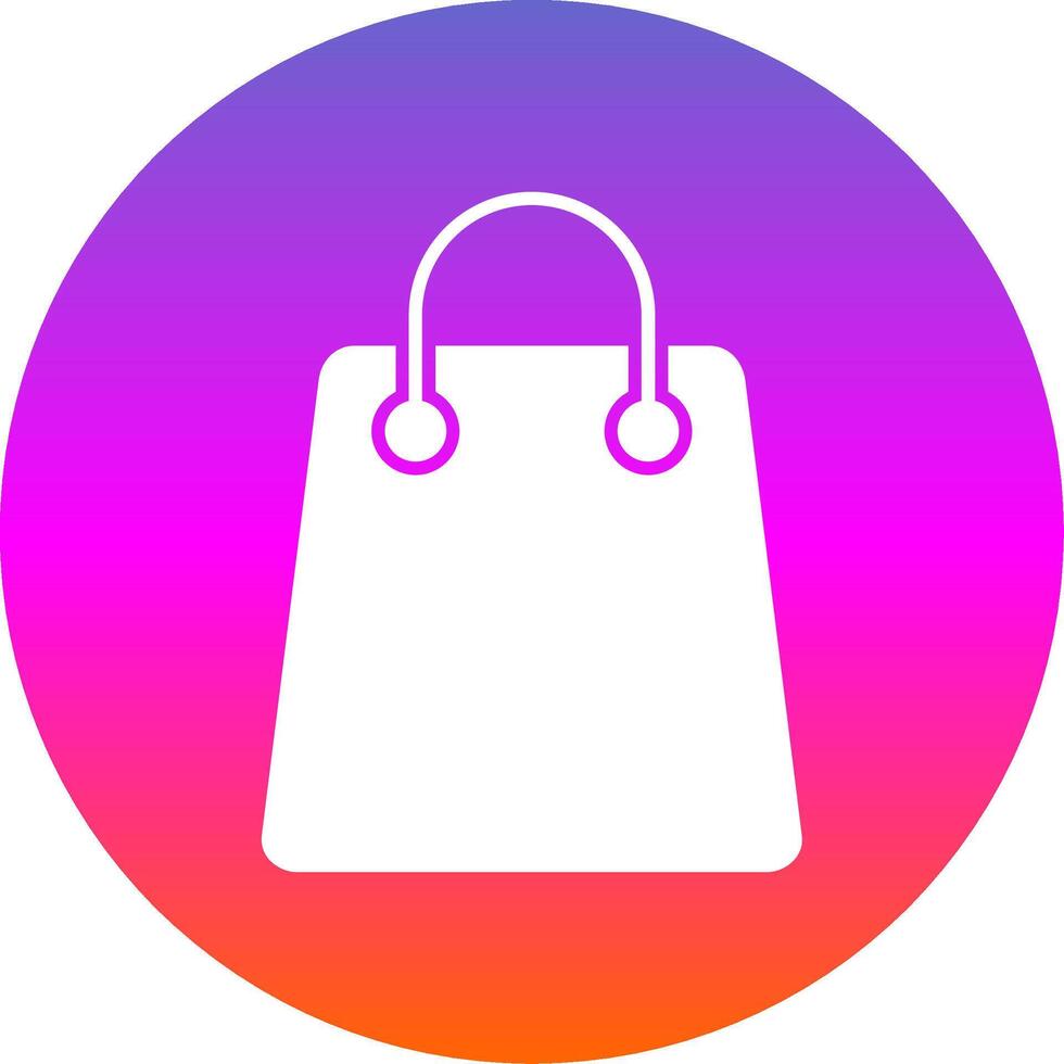 Shopping Bag Glyph Gradient Circle Icon vector