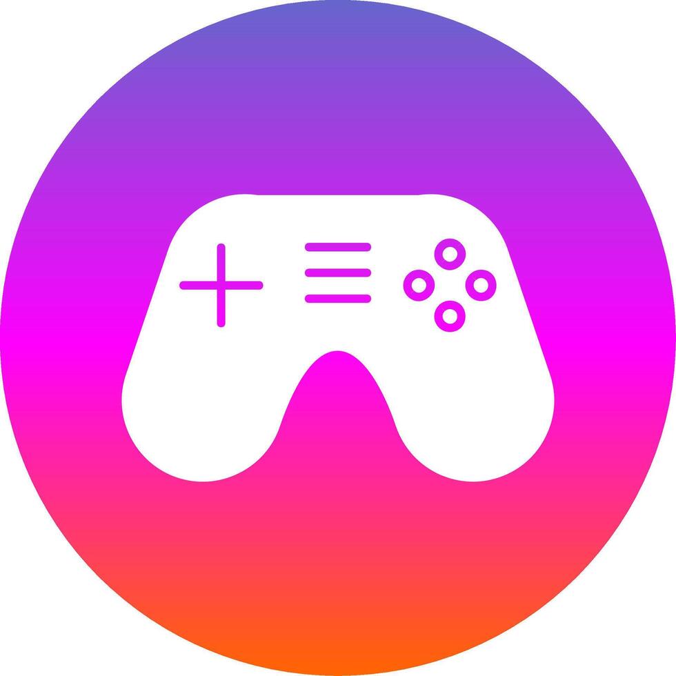 Console Glyph Gradient Circle Icon vector