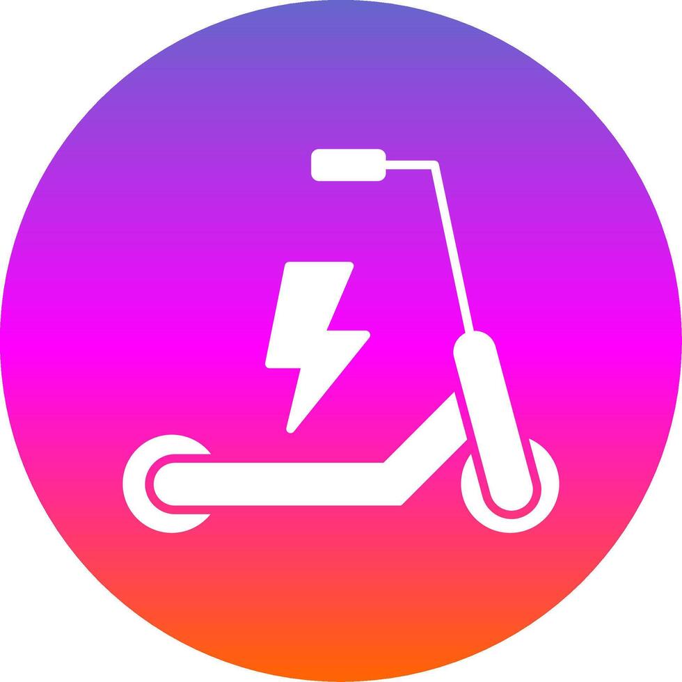 Electric Scooter Glyph Gradient Circle Icon vector