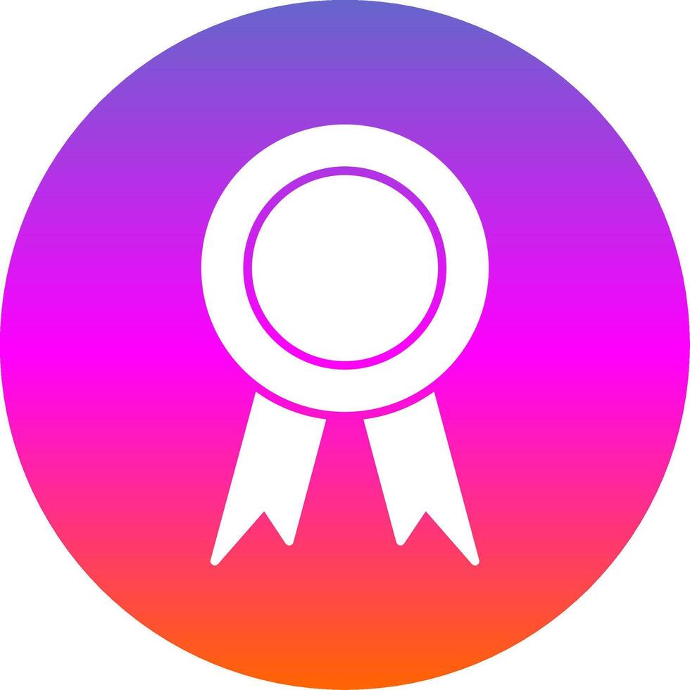 Award Glyph Gradient Circle Icon vector