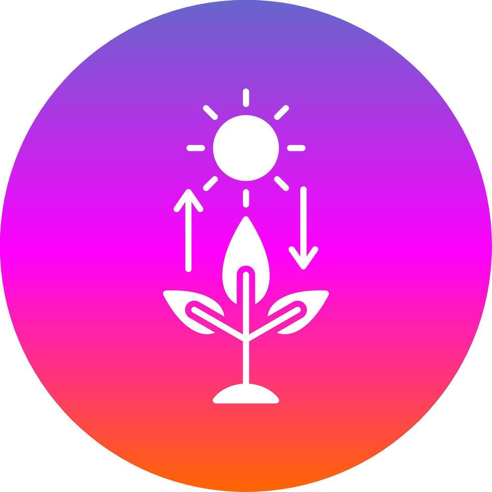 Photosynthesis Glyph Gradient Circle Icon vector