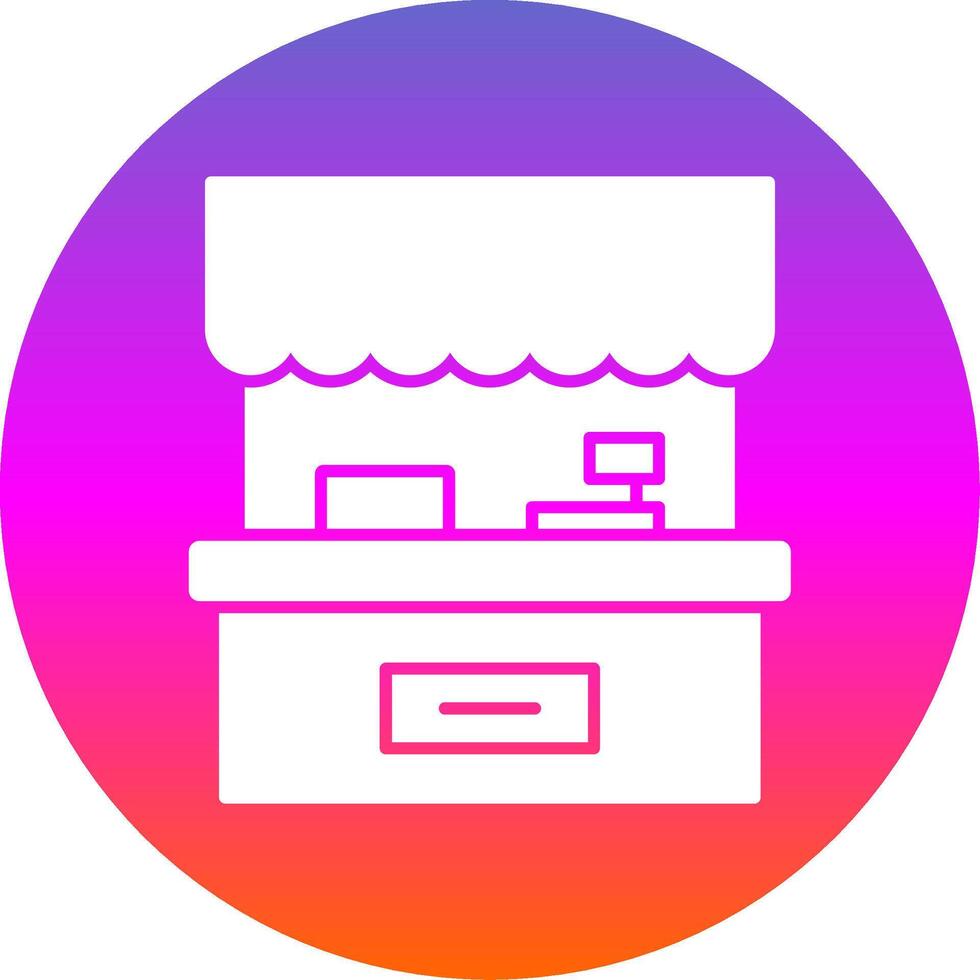 Food Stall Glyph Gradient Circle Icon vector