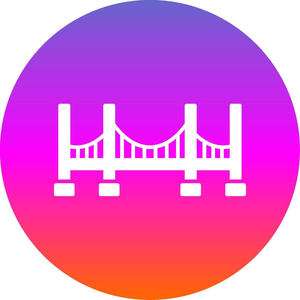 Bridge Glyph Gradient Circle Icon vector