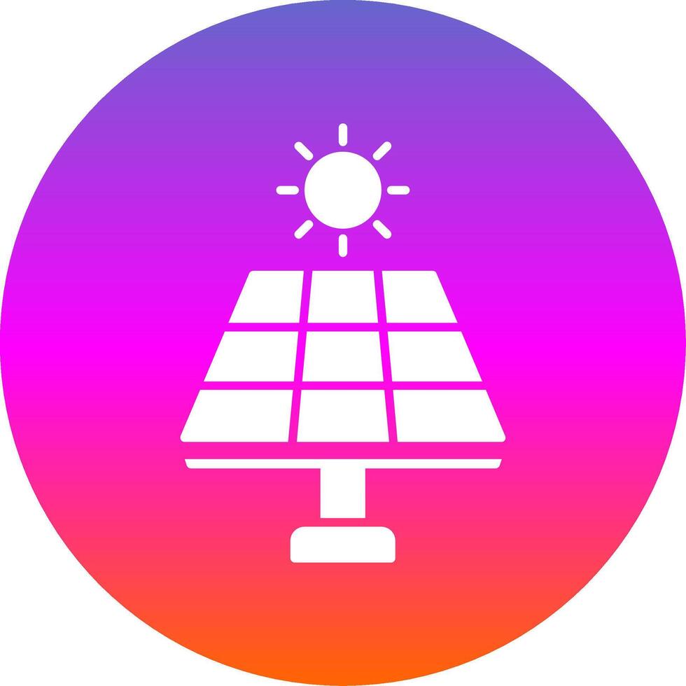 Solar Panel Glyph Gradient Circle Icon vector