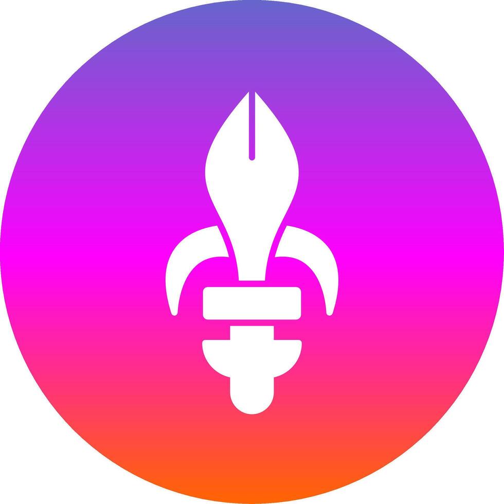 Fleur de lis Glyph Gradient Circle Icon vector