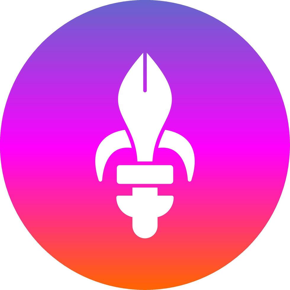 Fleur de lis Glyph Gradient Circle Icon vector