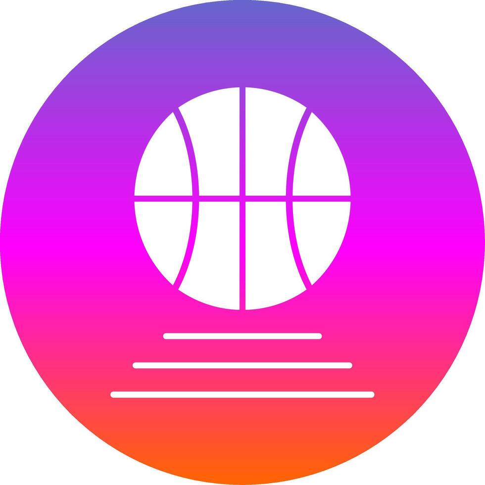 baloncesto glifo degradado circulo icono vector