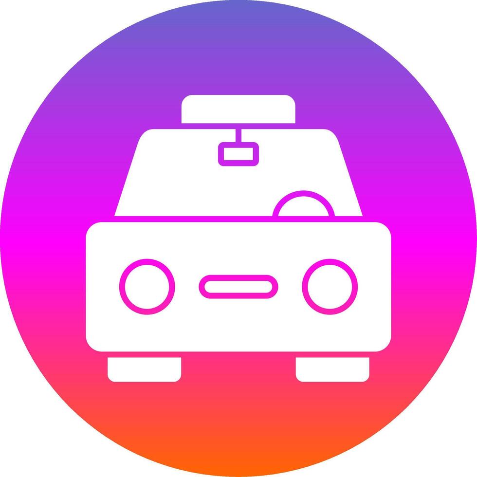 Taxi Glyph Gradient Circle Icon vector