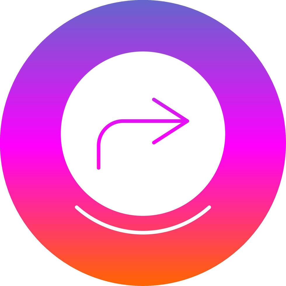 Forward Glyph Gradient Circle Icon vector