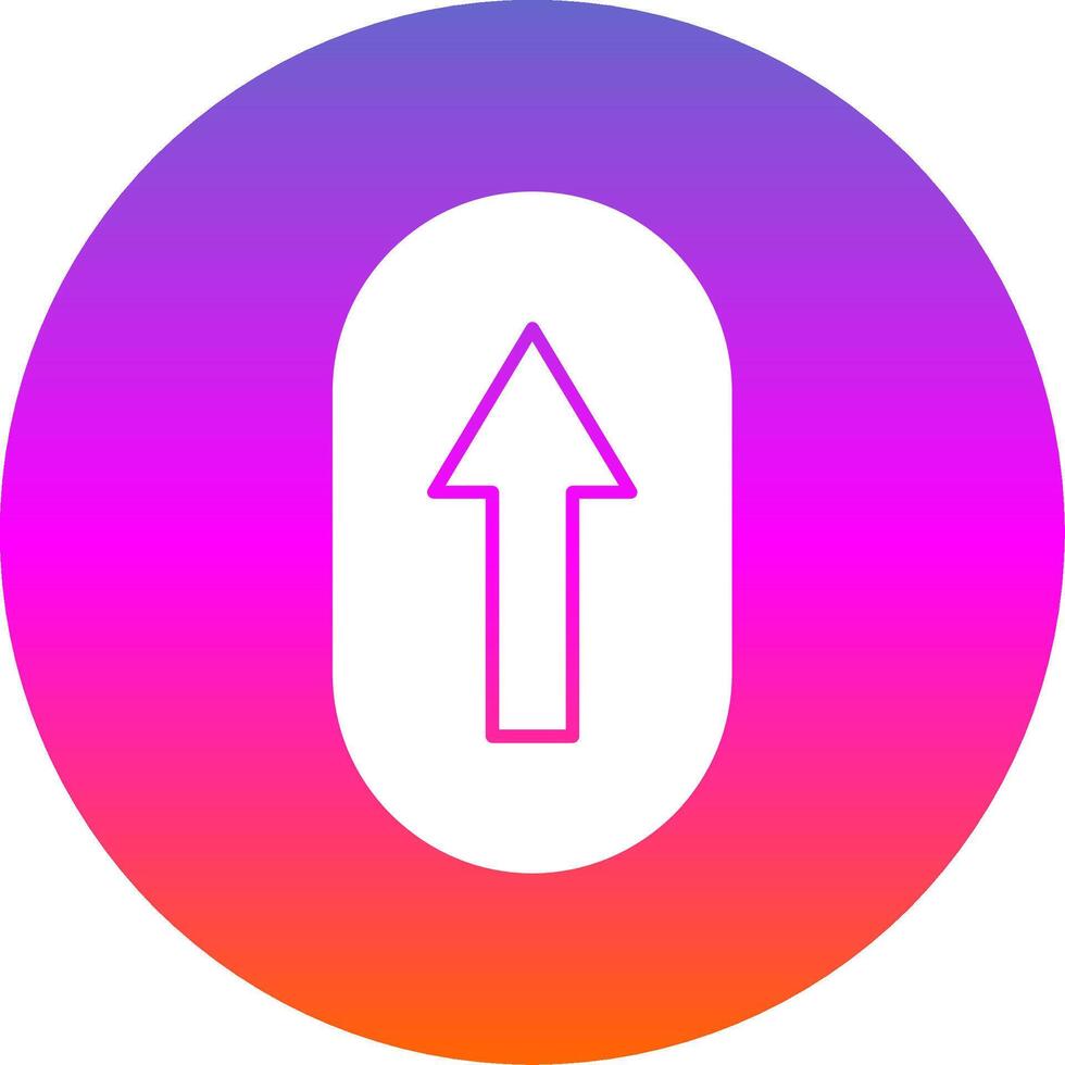 Scroll Up Glyph Gradient Circle Icon vector