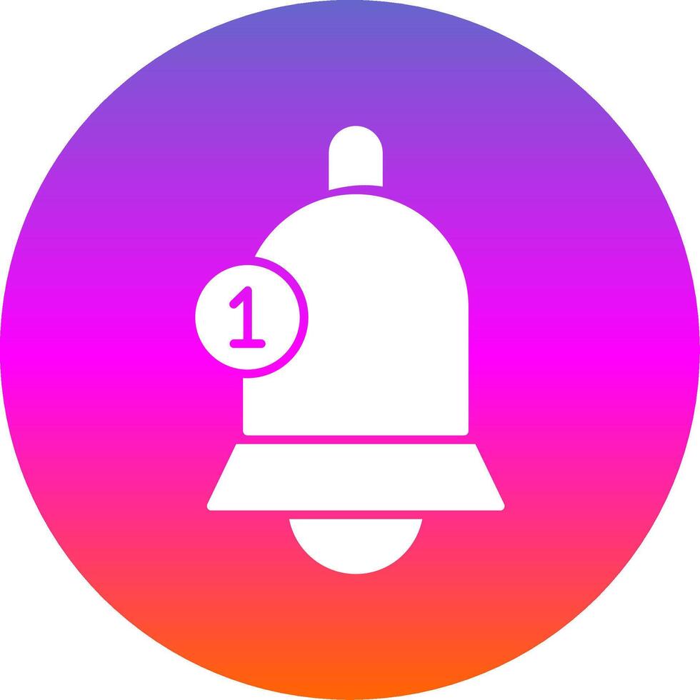 Notification Glyph Gradient Circle Icon vector