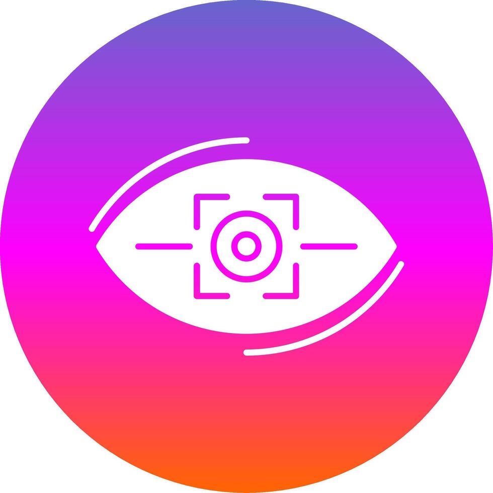 Vision Glyph Gradient Circle Icon vector