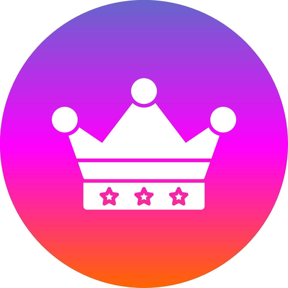 Crown Glyph Gradient Circle Icon vector