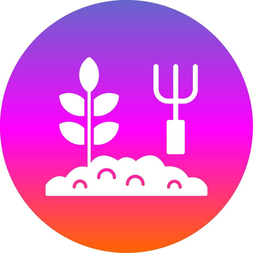 Garden Glyph Gradient Circle Icon vector