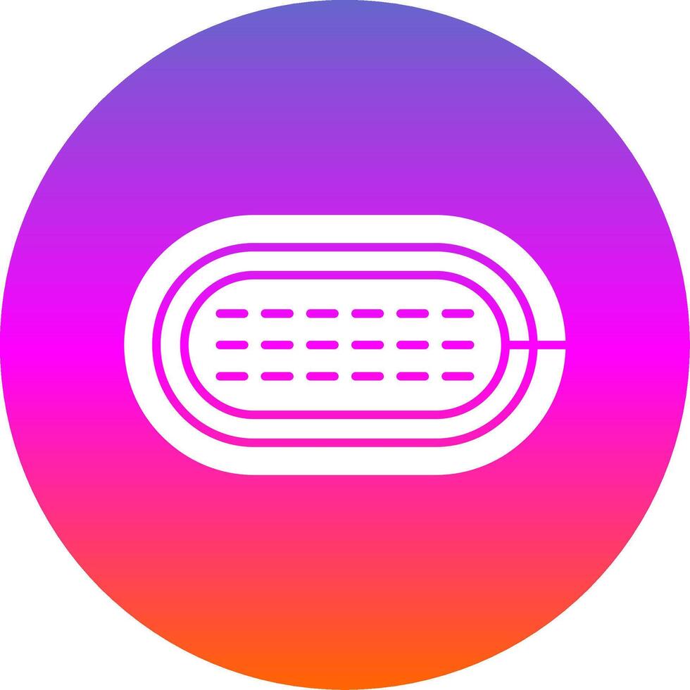 Running Track Glyph Gradient Circle Icon vector
