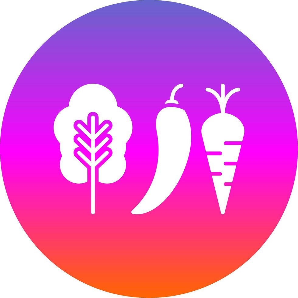 Vegetables Glyph Gradient Circle Icon vector