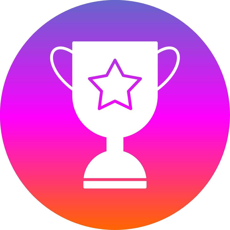 Trophy Glyph Gradient Circle Icon vector