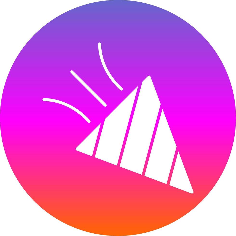 Confetti Glyph Gradient Circle Icon vector