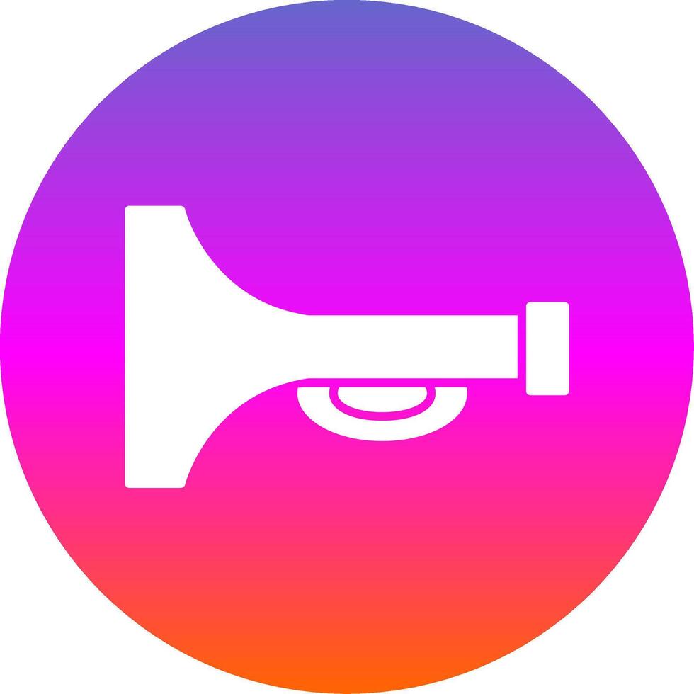 Horn Glyph Gradient Circle Icon vector