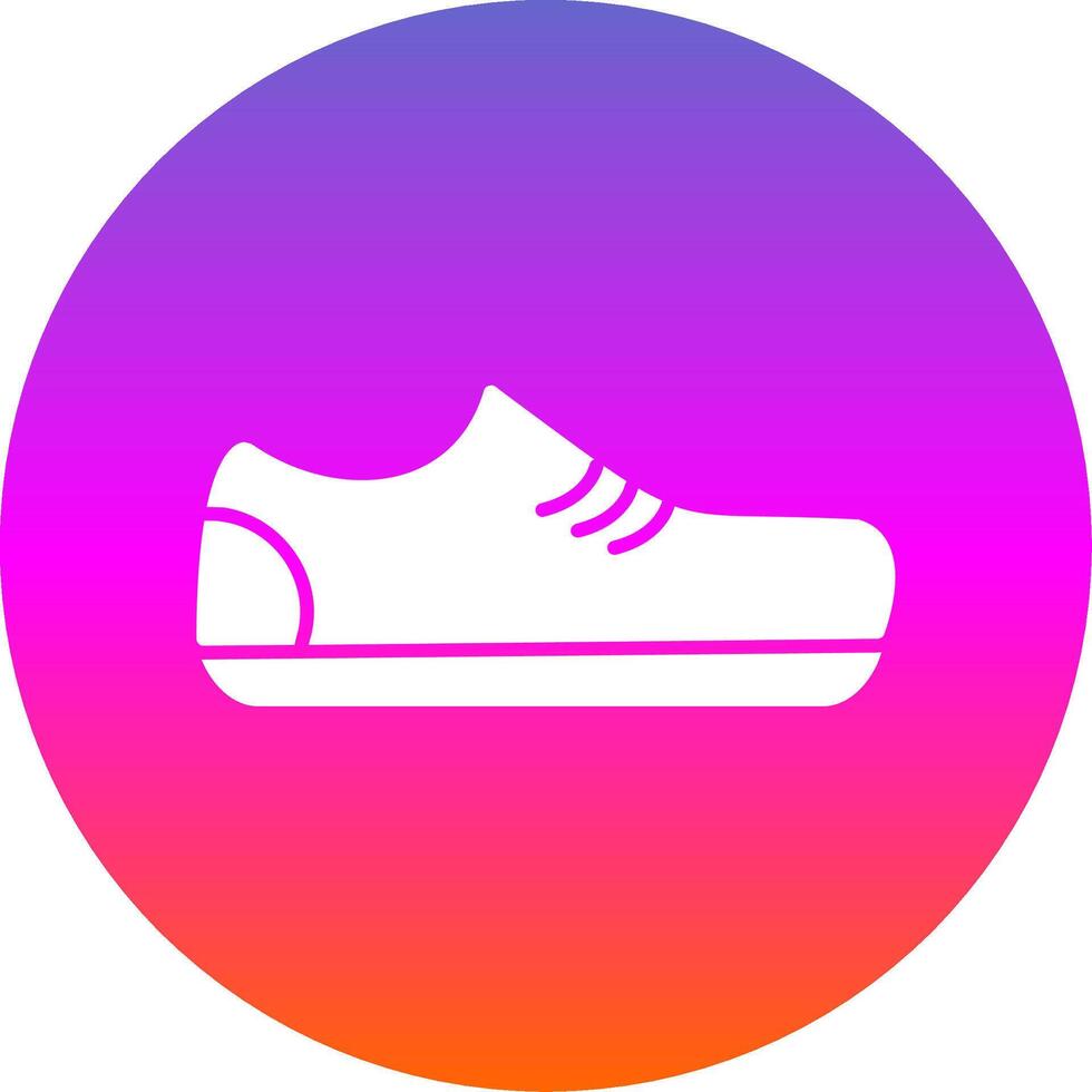 Gym Shoes Glyph Gradient Circle Icon vector