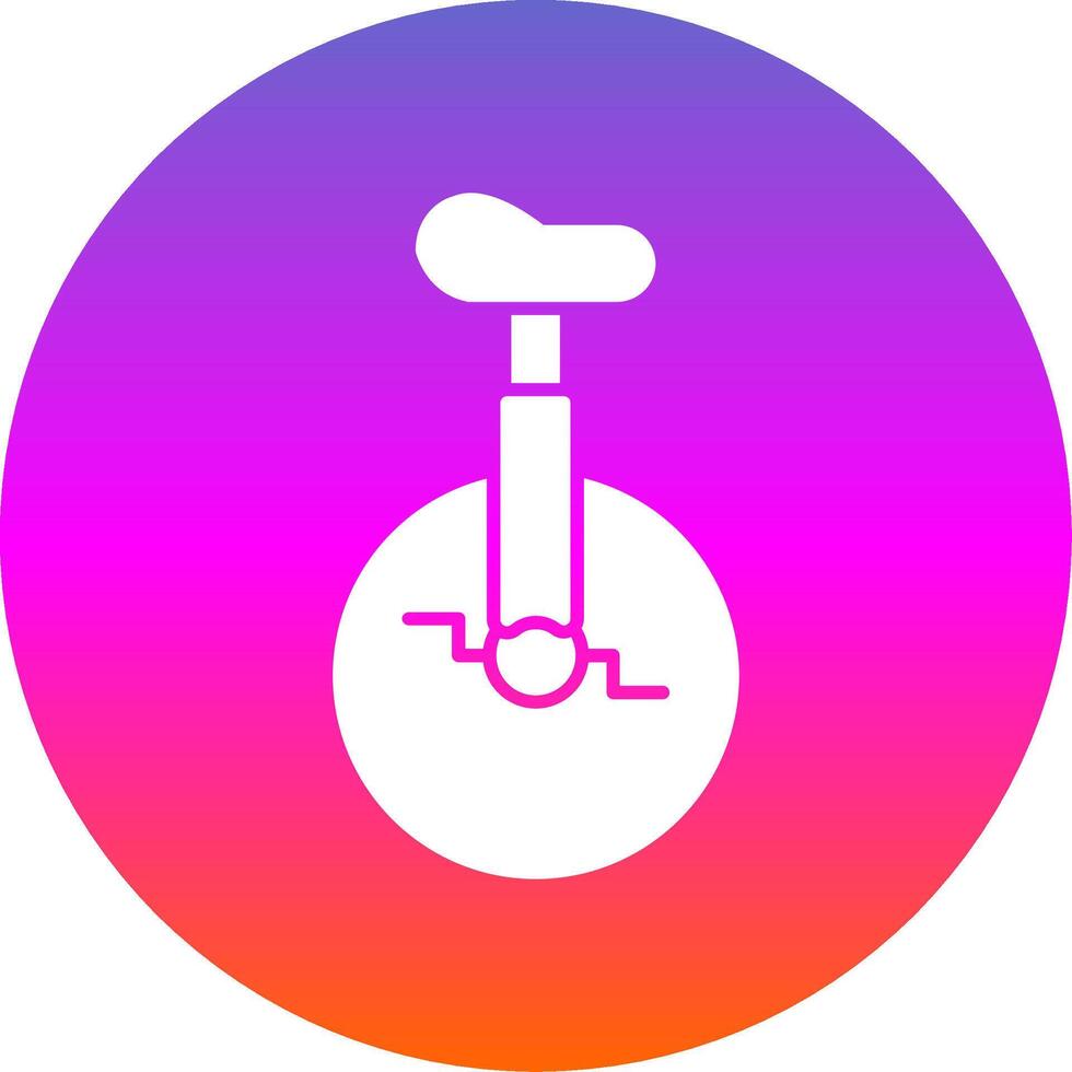 Monocycle Glyph Gradient Circle Icon vector