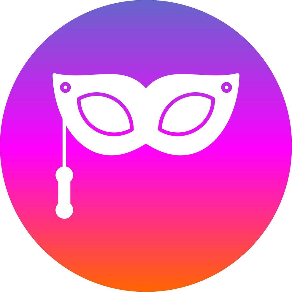 Eye Mask Glyph Gradient Circle Icon vector