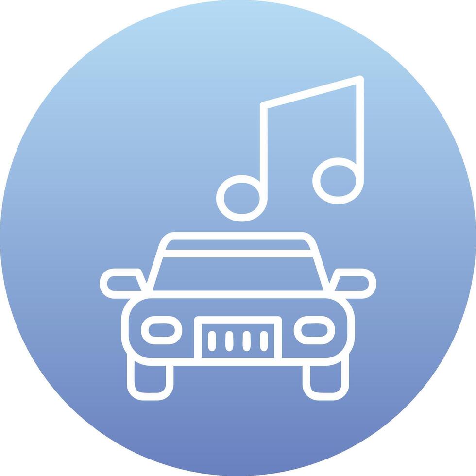 coche música vector icono