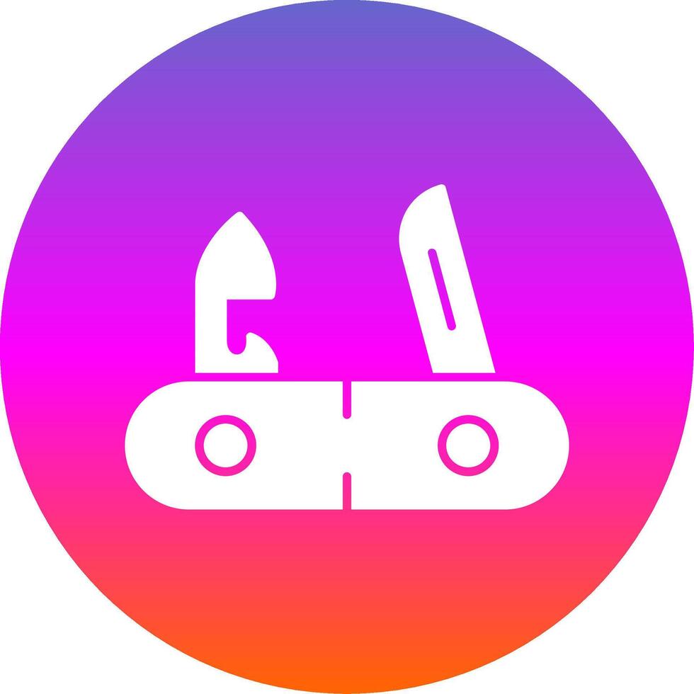 Swiss Knife Glyph Gradient Circle Icon vector