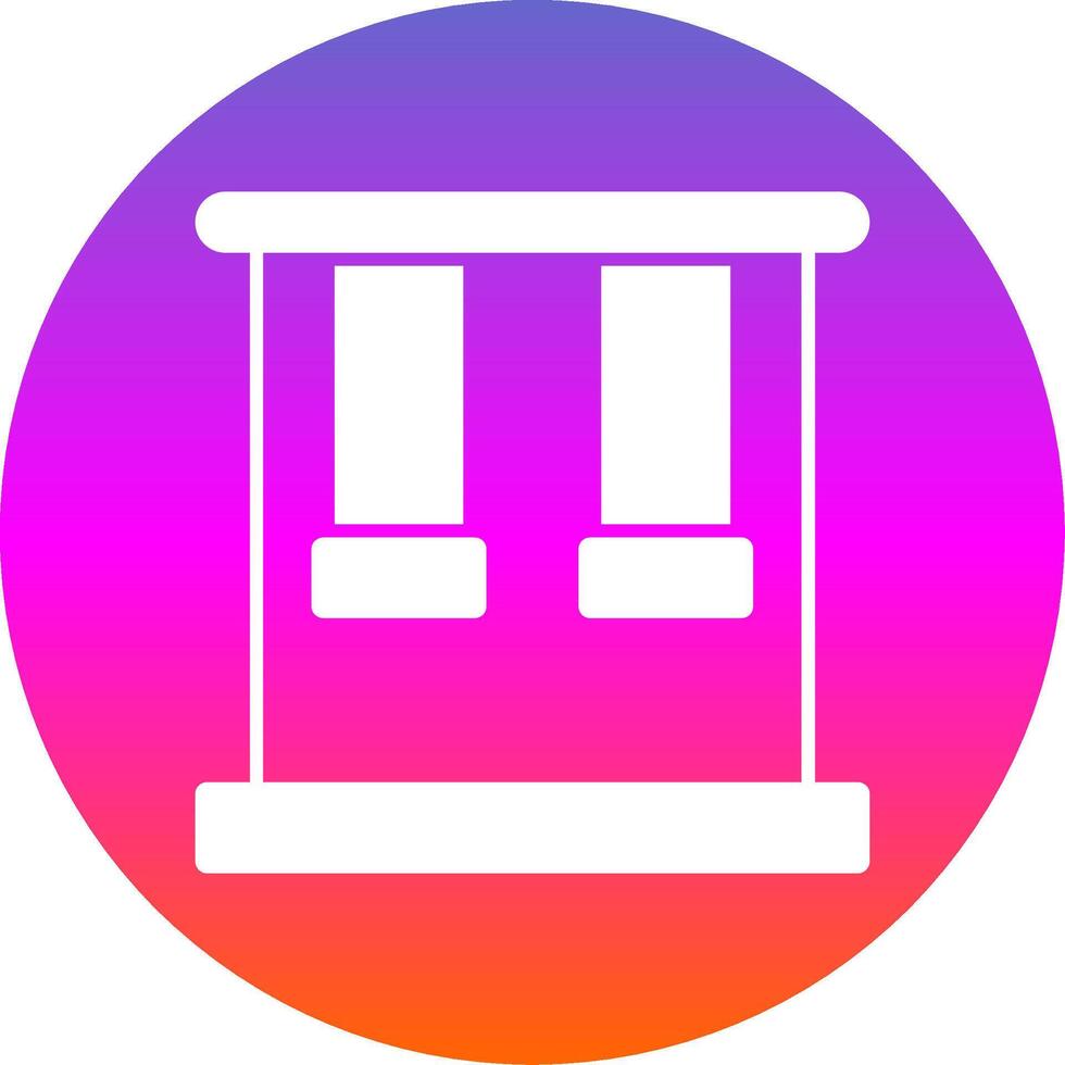 Trapeze Glyph Gradient Circle Icon vector