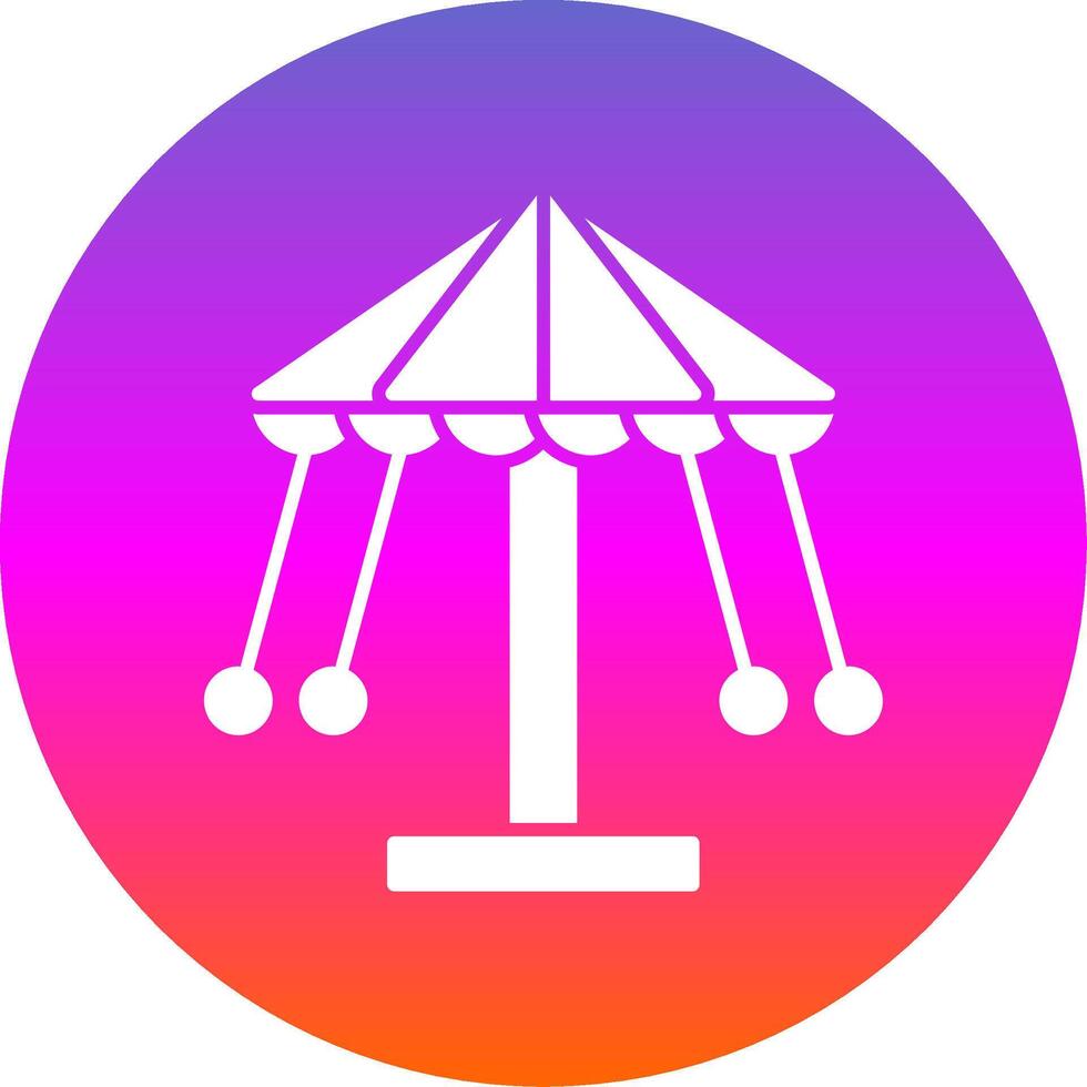 Carousel Cup Glyph Gradient Circle Icon vector