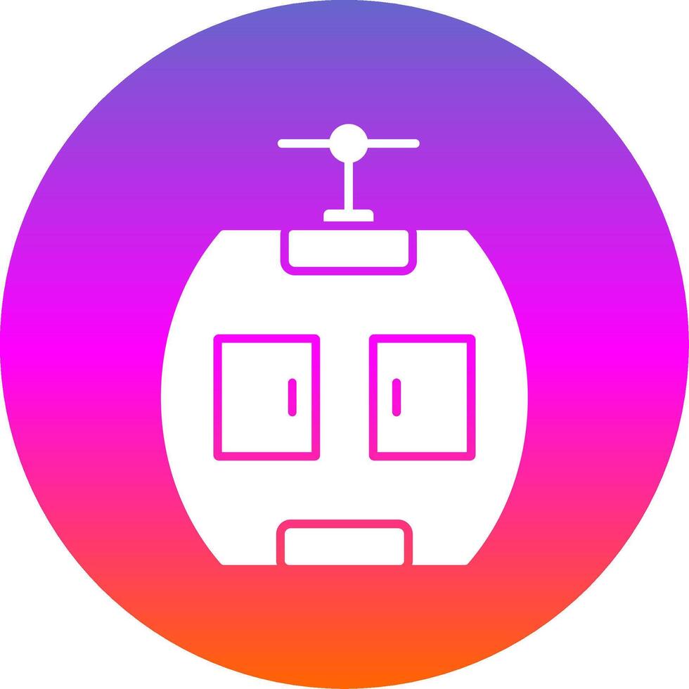 Gondola Glyph Gradient Circle Icon vector
