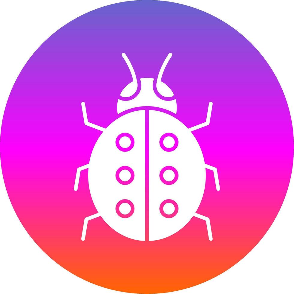 Ladybug Glyph Gradient Circle Icon vector