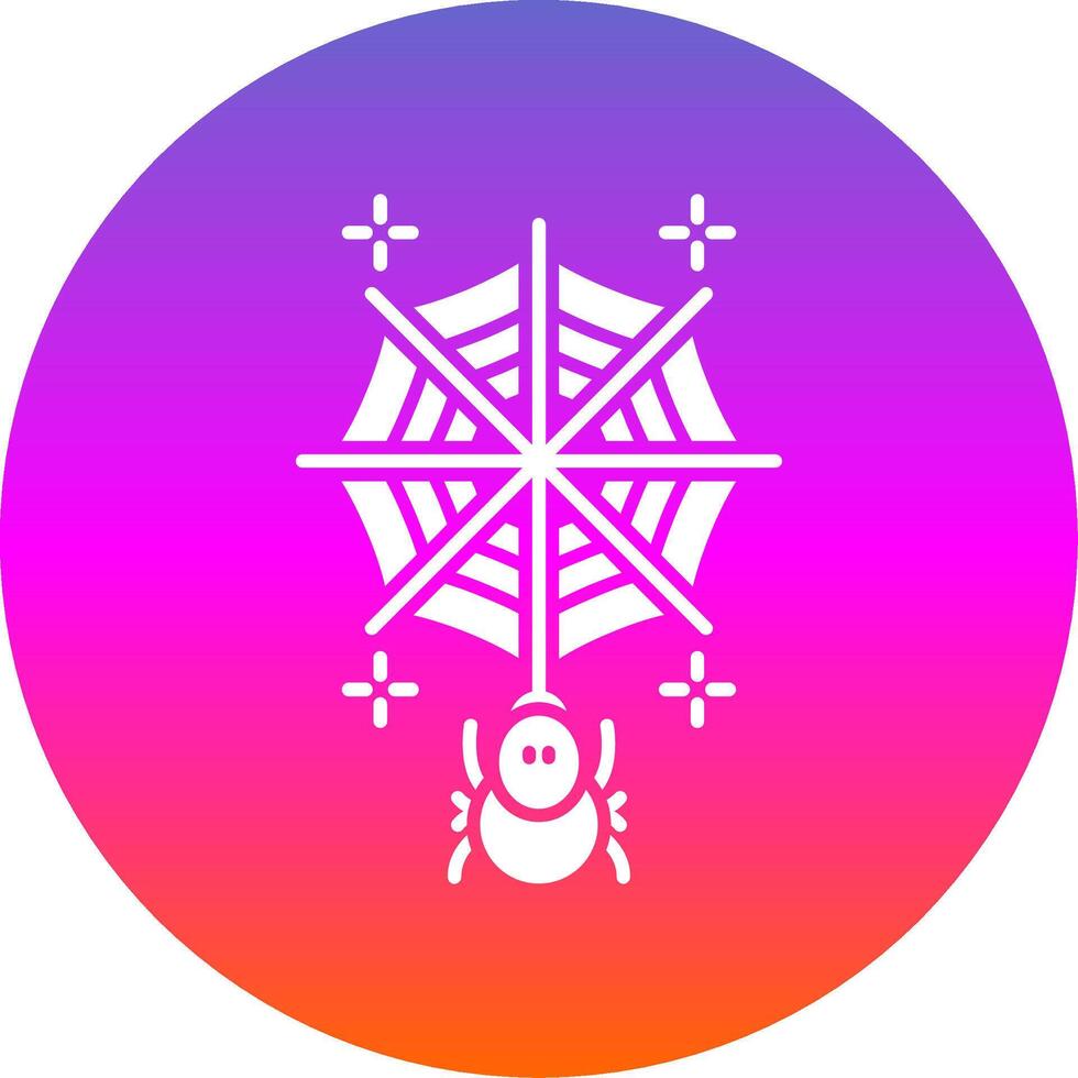Spiderweb Glyph Gradient Circle Icon vector
