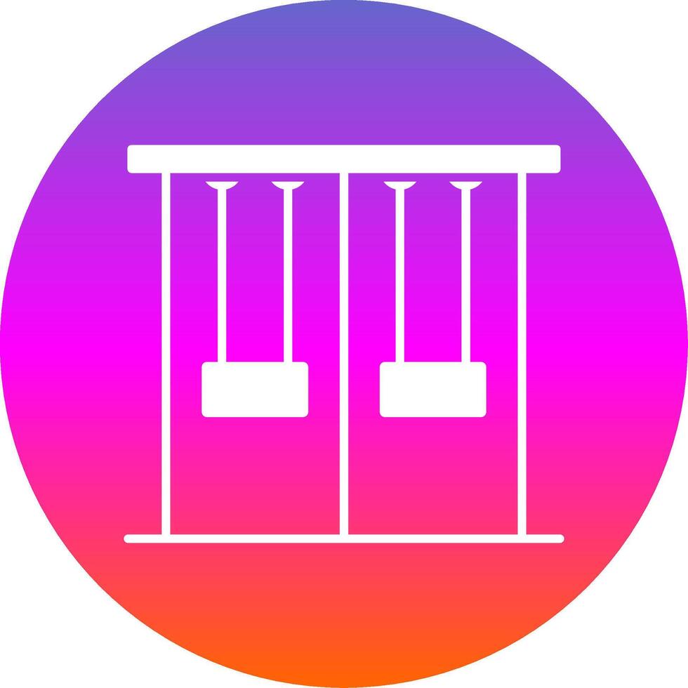 Swing Glyph Gradient Circle Icon vector