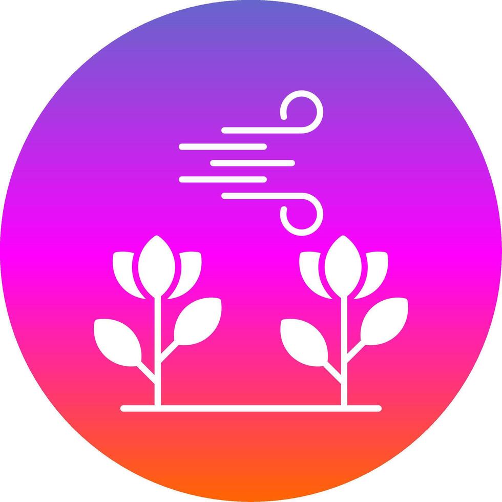 Photosynthesis Glyph Gradient Circle Icon vector