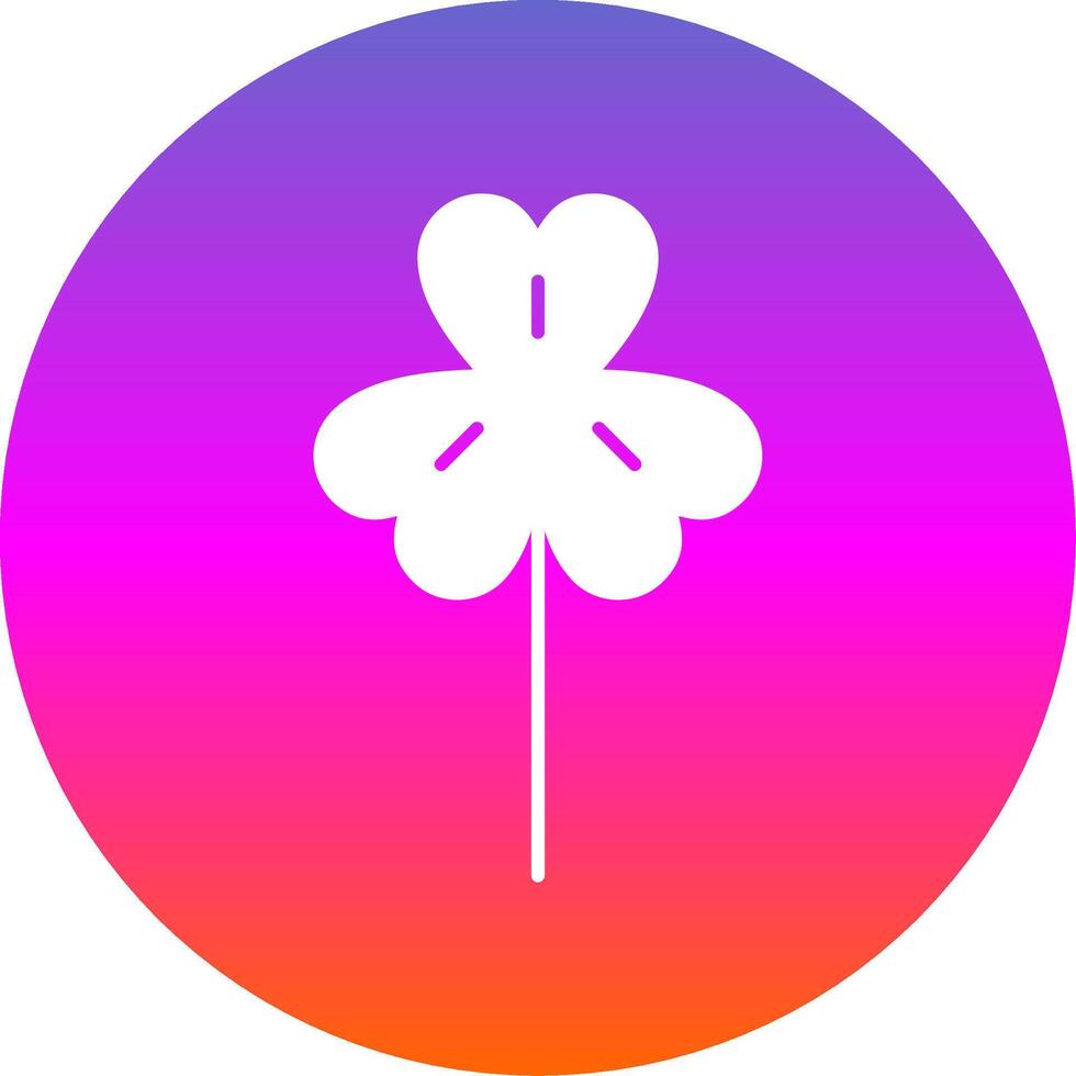 Clover Glyph Gradient Circle Icon vector
