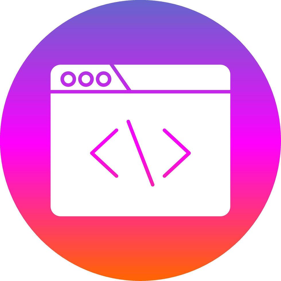 Develope Glyph Gradient Circle Icon vector