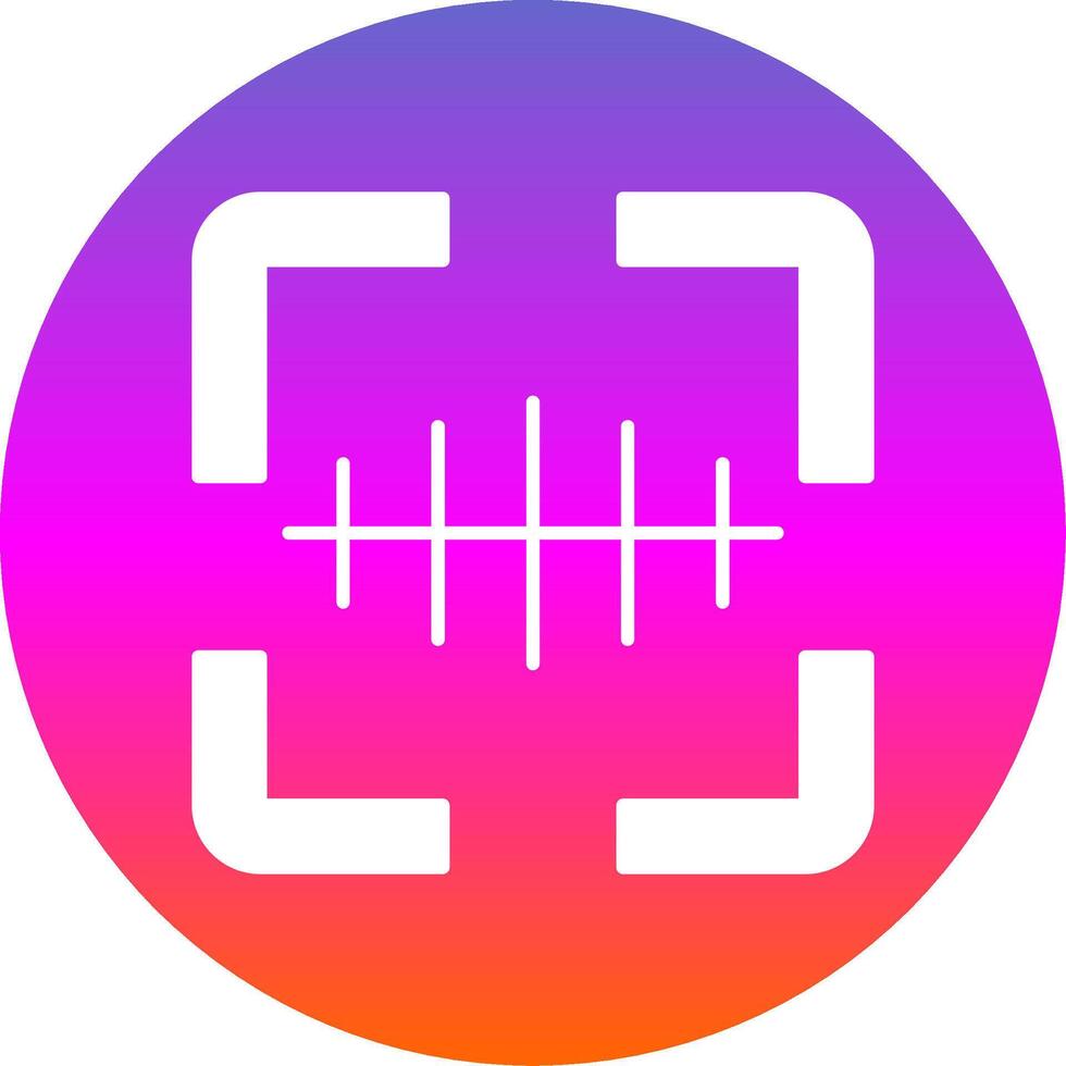 Barcode Scanner Glyph Gradient Circle Icon vector