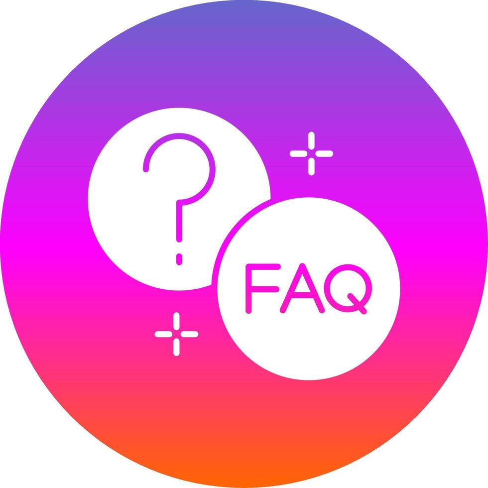 Question Glyph Gradient Circle Icon vector
