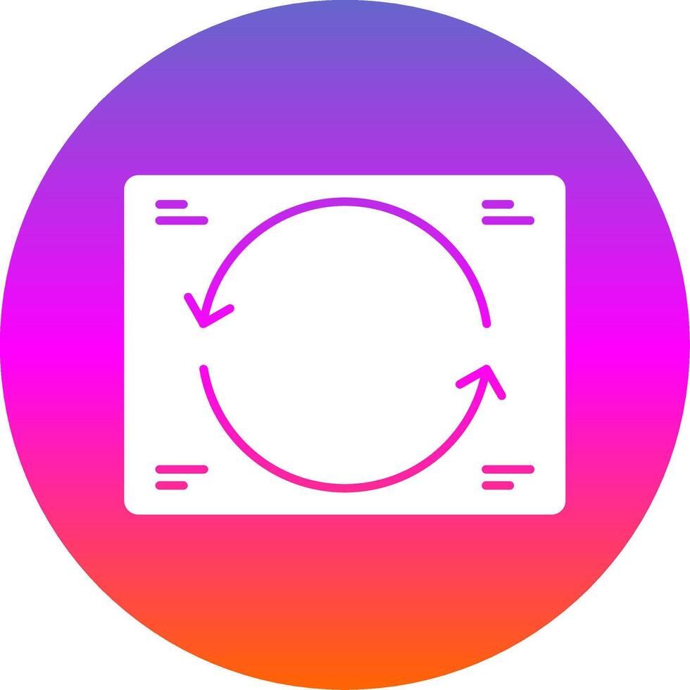 Sync Glyph Gradient Circle Icon vector