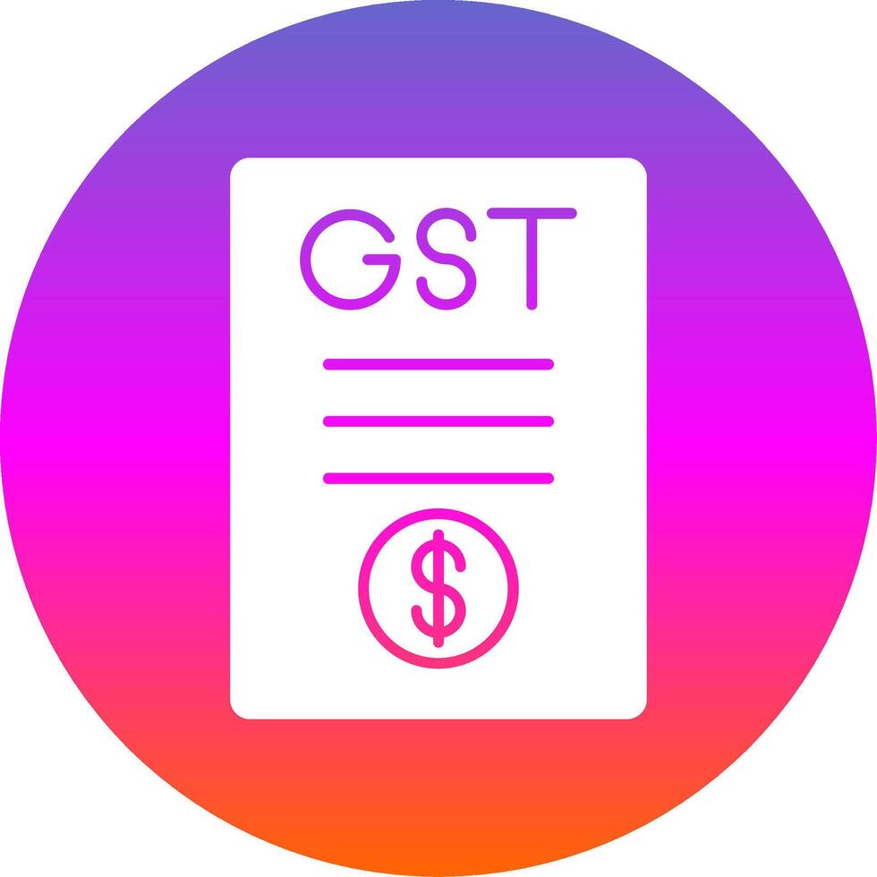 Gst Glyph Gradient Circle Icon vector