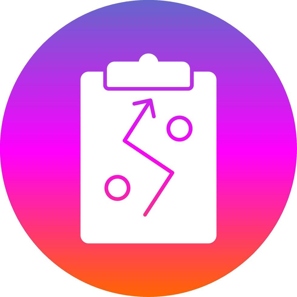 Strategy Glyph Gradient Circle Icon vector