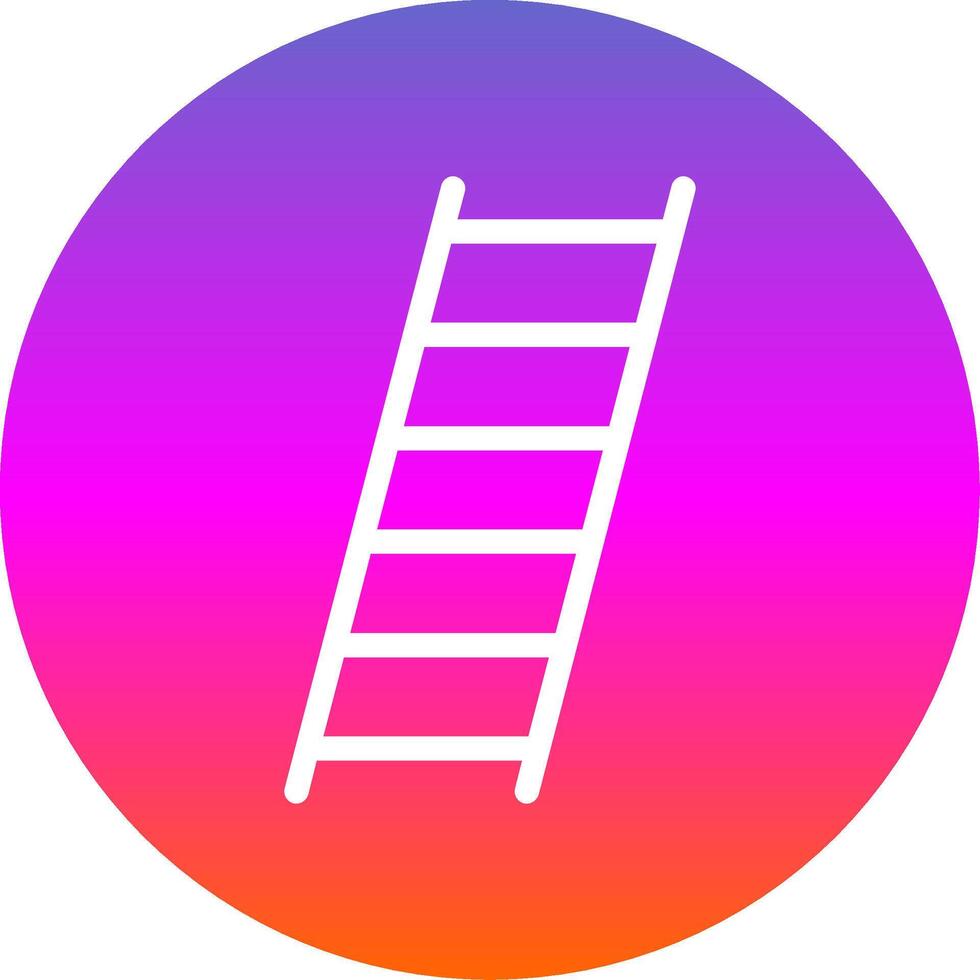 Ladder Glyph Gradient Circle Icon vector