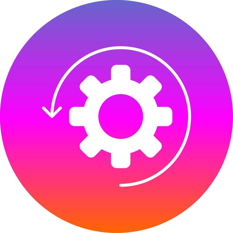 Automate Glyph Gradient Circle Icon vector