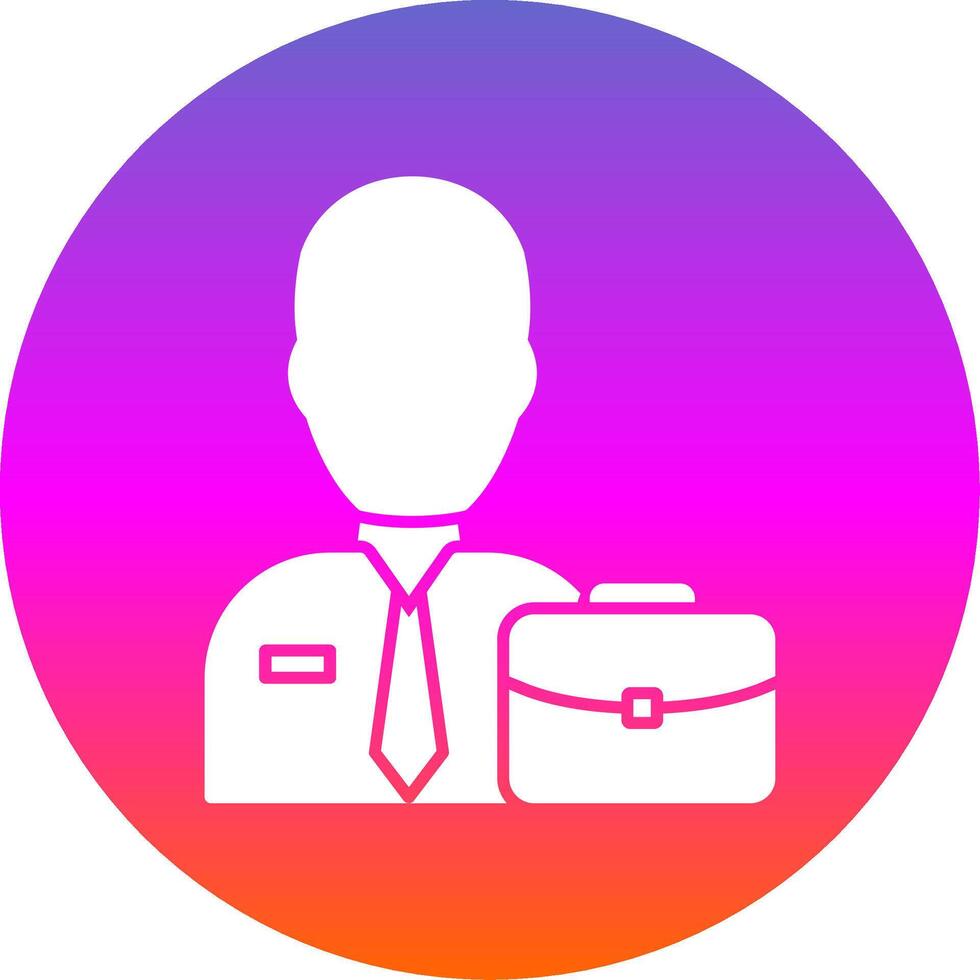 Manager Glyph Gradient Circle Icon vector