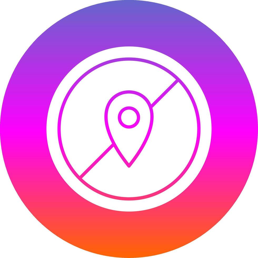Avoid Glyph Gradient Circle Icon vector