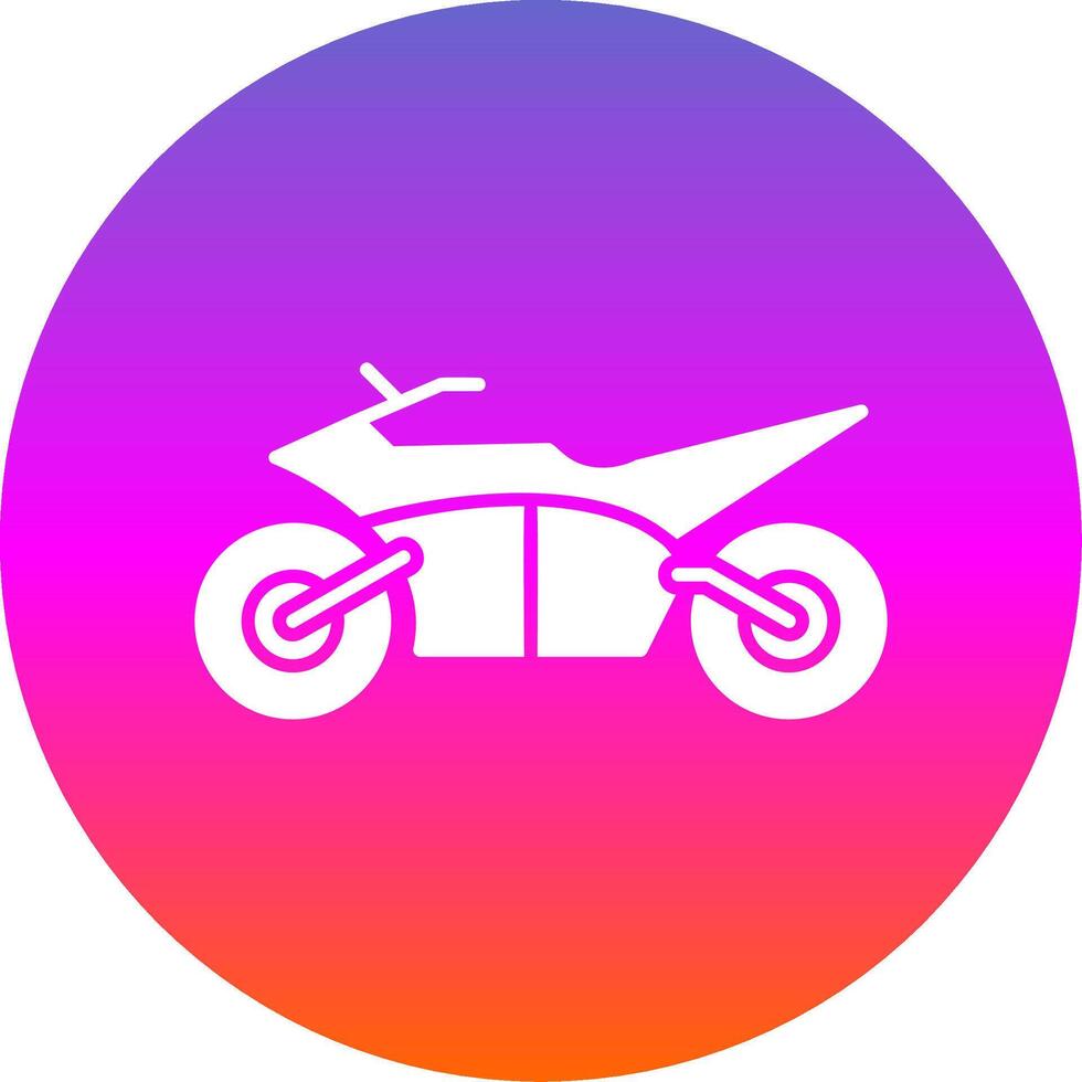 motocross glifo degradado circulo icono vector