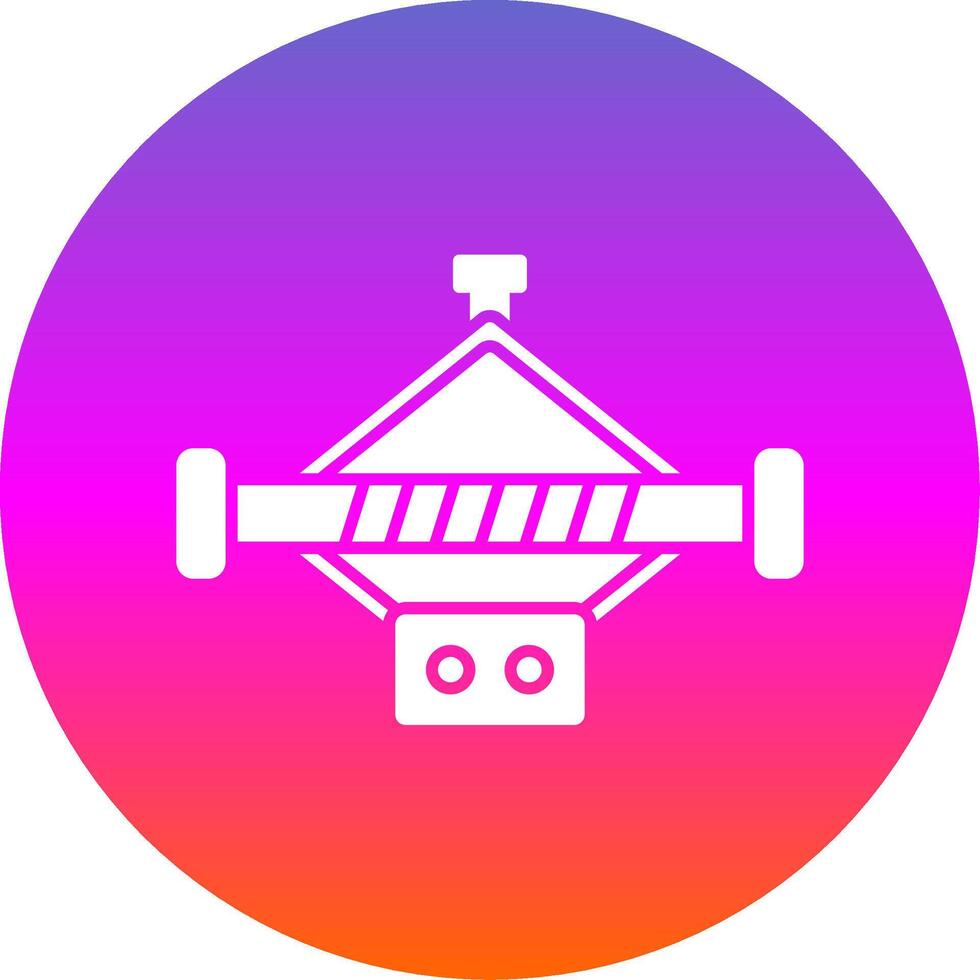 Car Jack Glyph Gradient Circle Icon vector