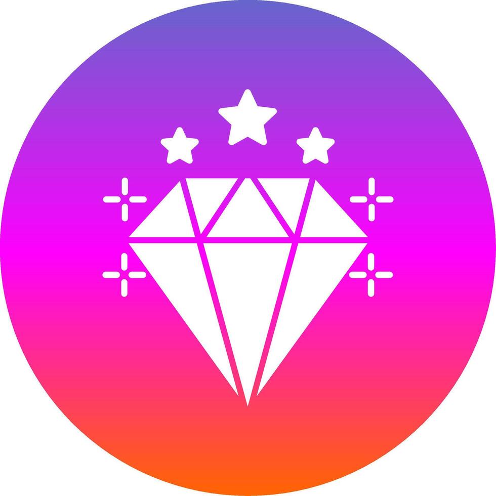 Diamond Glyph Gradient Circle Icon vector